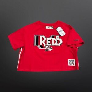 Pro Standard Cincinnati Reds Women Crop Top T-Shirt Boxy Fit Retro Size Medium